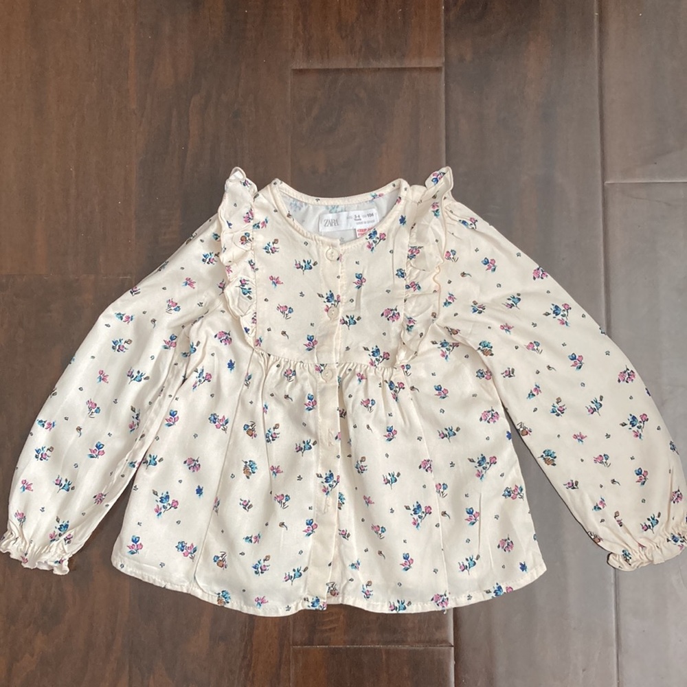 Zara Girls Floral Blouse